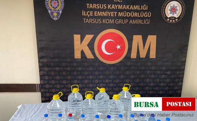 Mersin’de 50 litre sahte içki ele geçirildi