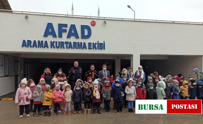 Minik öğrencilerden AFAD’a ziyaret