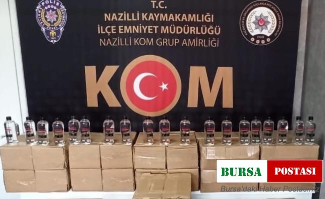 Nazilli’de 220 litre etil alkol ele geçirildi