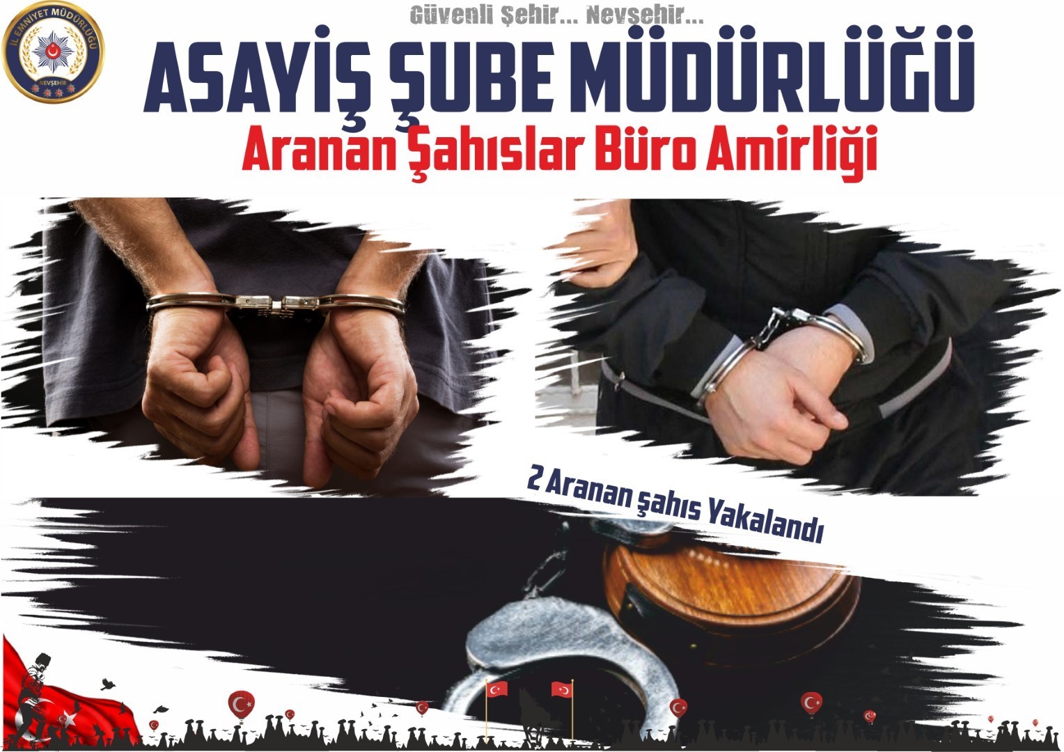 Nevşehir’de aranan iki şahıs yakalandı