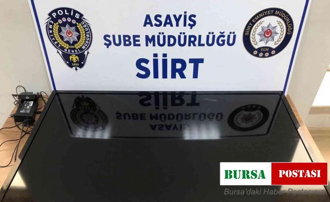 Siirt’te evden altın ve televizyon çalan hırsız tutuklandı