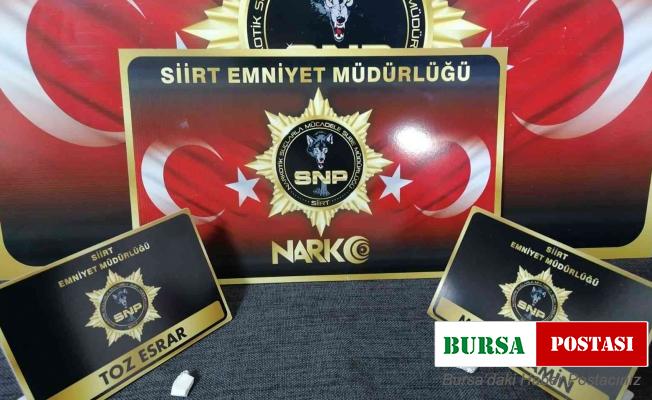 Siirt’te şüpheli şahsın üst aramasında uyuşturucu madde ele geçirildi