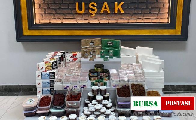 Uşak’ta kaçak sigara ve tütün operasyonu