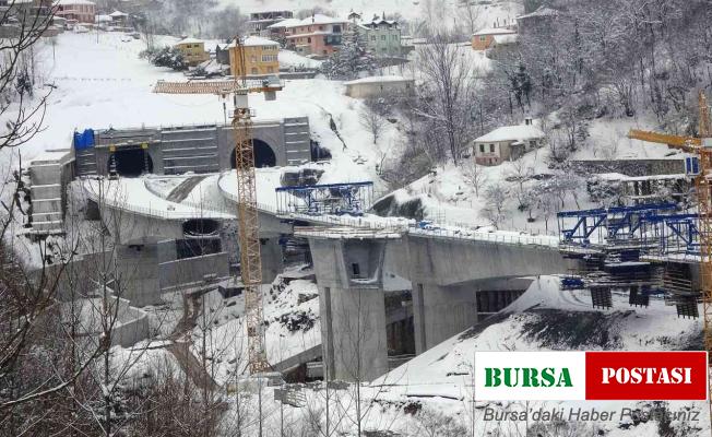 Yeni Zigana Tüneli inşaatında kara kışa rağmen çalışmalar tüm hızı ile devam ediyor